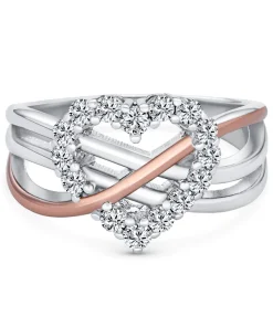 Two Tone Heart Ring